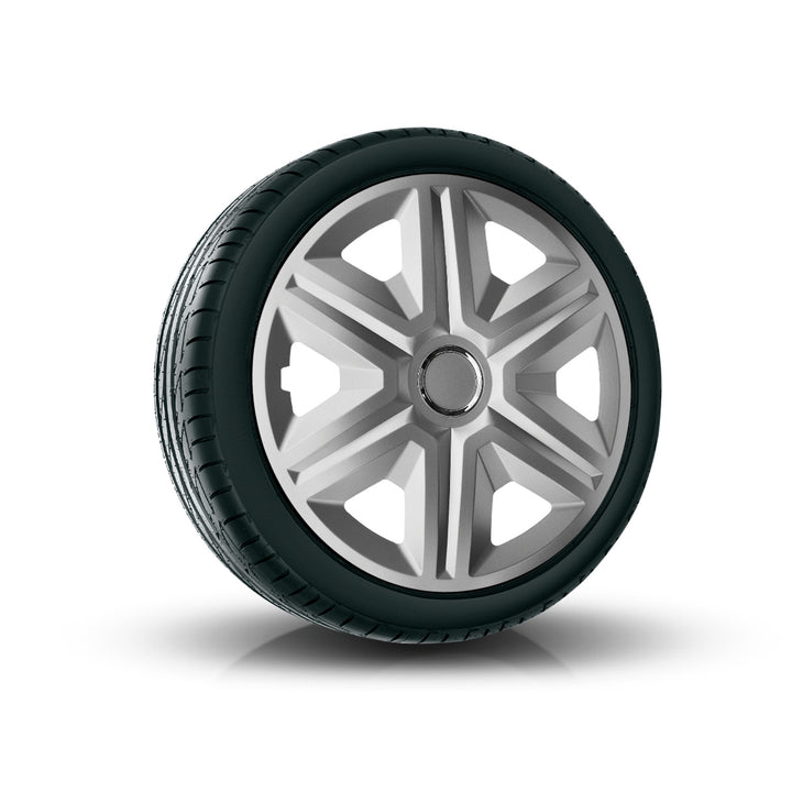 Disky NRM FAST Silver Sada 4 krytů kol 15" Stříbrný lak