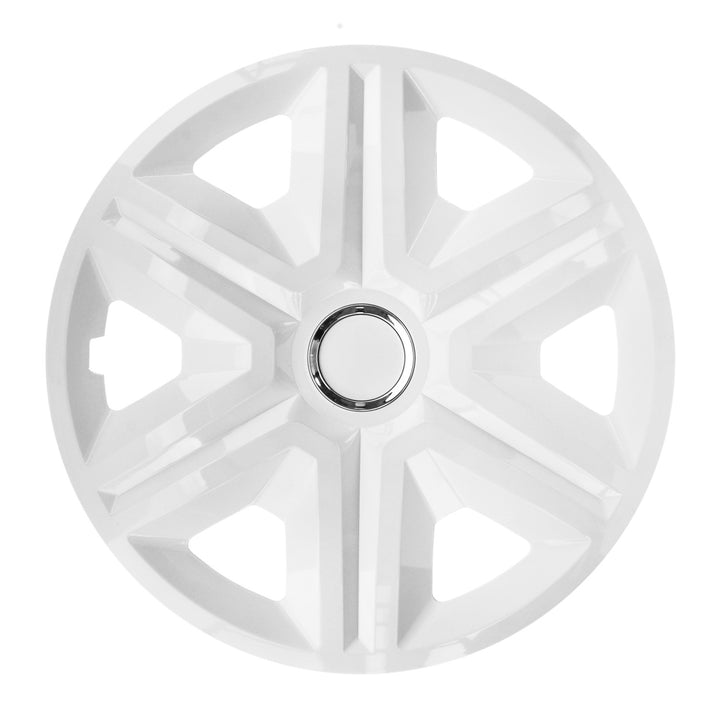 Disky NRM FAST WHITE Sada 4 krytů kol 15" Bílý lesk