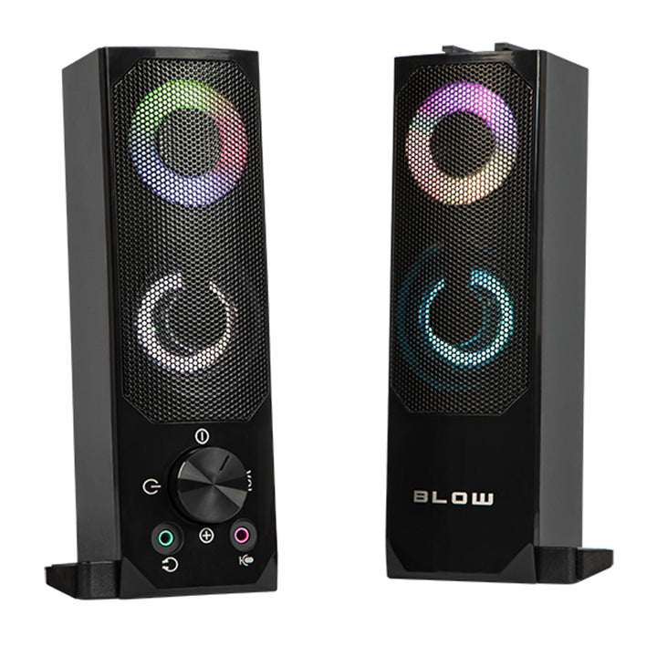 Počítačové reproduktory 2.0 soundbar Blow MS-28 vícebarevné LED RGB podsvícení