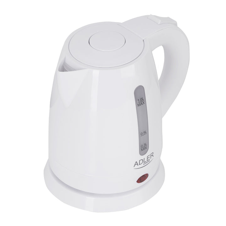 Plastová konvice 1,0 l 1600 W Adler AD 1272 bílá barva