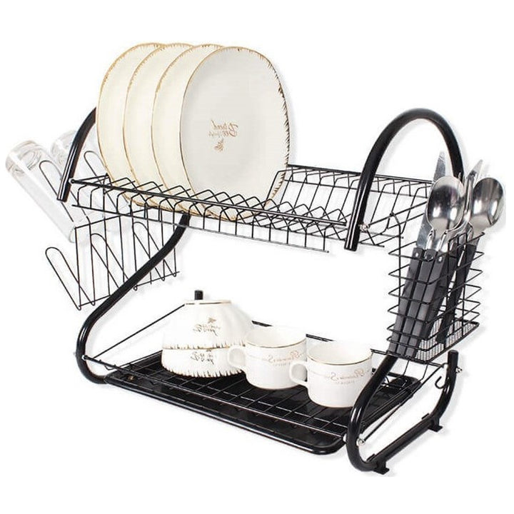 Sušák na nádobí Maestro MR-1025-53-BLACK dvouúrovňový 53 cm široký