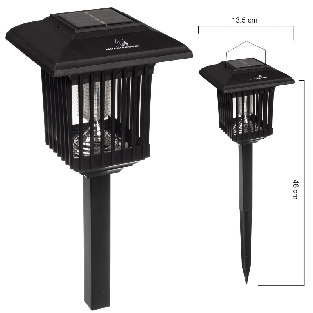Maclean Solární LED světlo proti hmyzu, IP44, LED/UV, 2*AA Ni-MH 200 mAh baterie, solární 2V DC MCE448