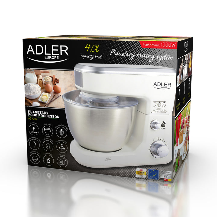 Planetární kuchyňský robot 1000W Adler AD 4216 - 6 rychlostí