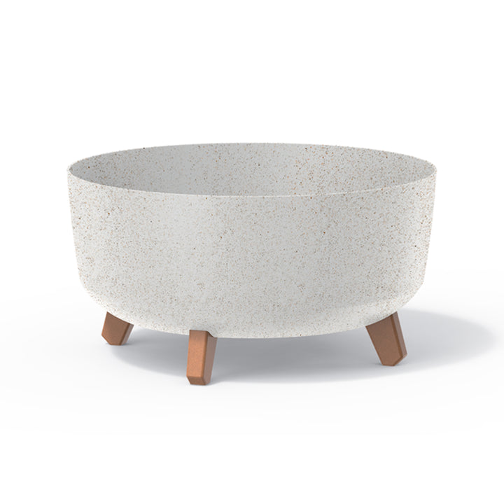 Nízký ECO květináč na dřevo Gracia DGRL400LW-S449W - ECO White