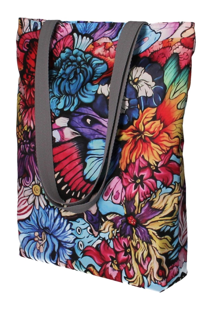 Sunny taška přes rameno se zipem dámská shopper 36x40 cm (vhodná pro formát A4) tote bag látková taška s motivem Hippi