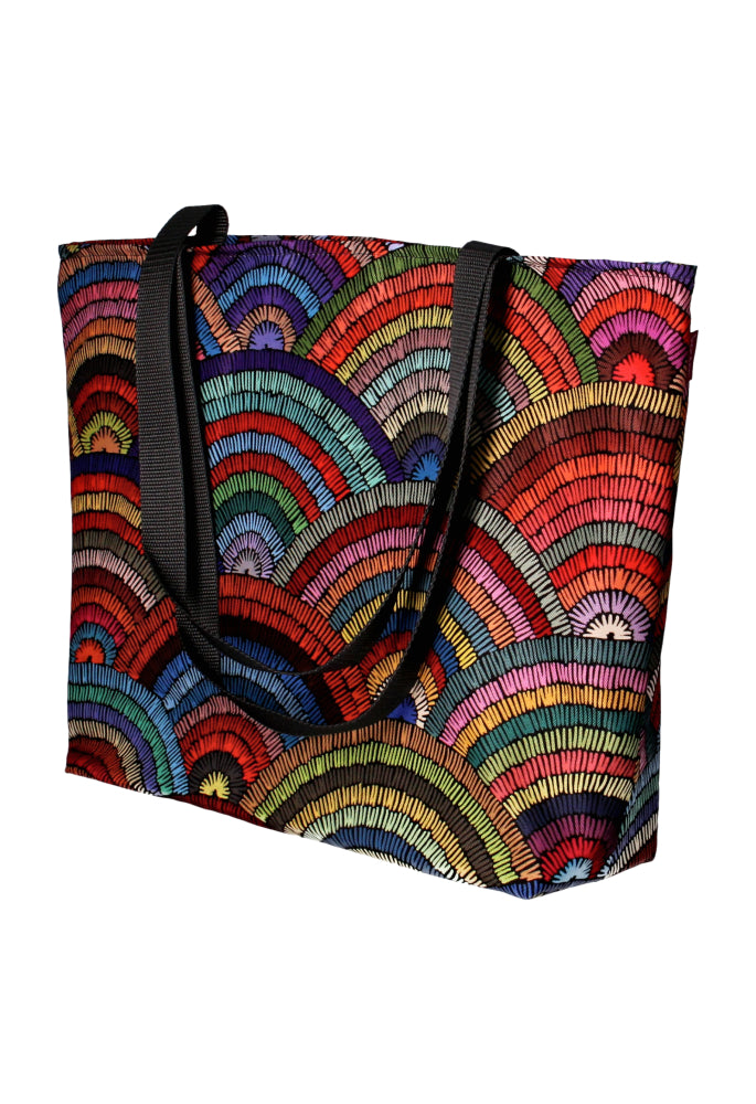 Holi Taška přes rameno se zipem Dámy Shopper vhodné pro A4 přenášení tašky Bag s motivem Rumba