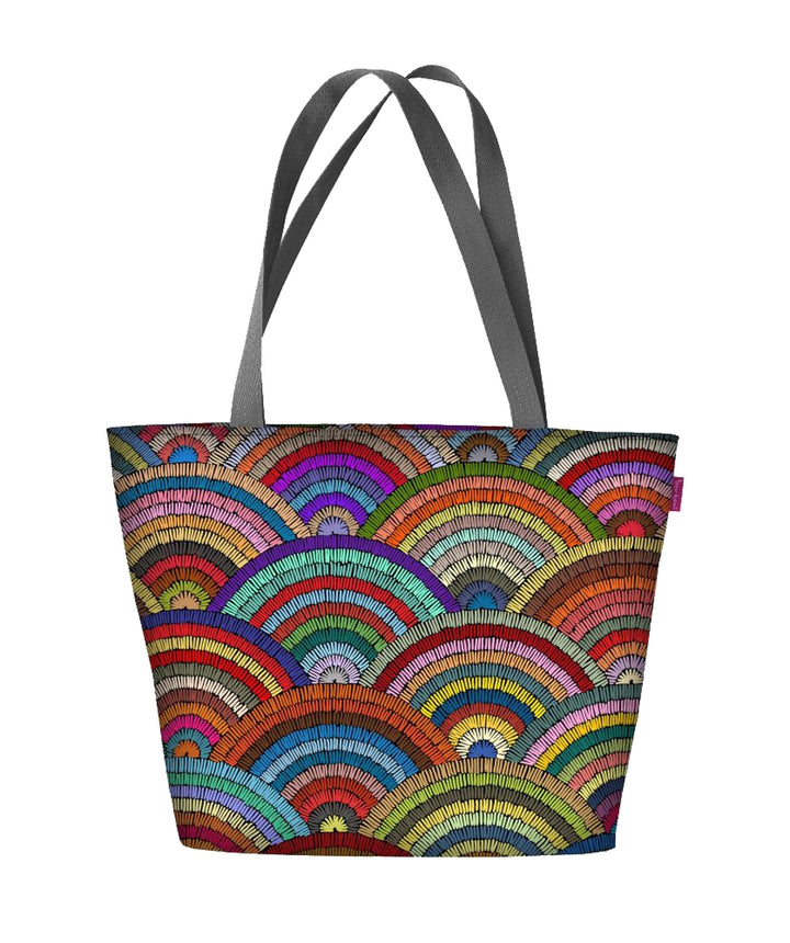 Holi Taška přes rameno se zipem Dámy Shopper vhodné pro A4 přenášení tašky Bag s motivem Rumba