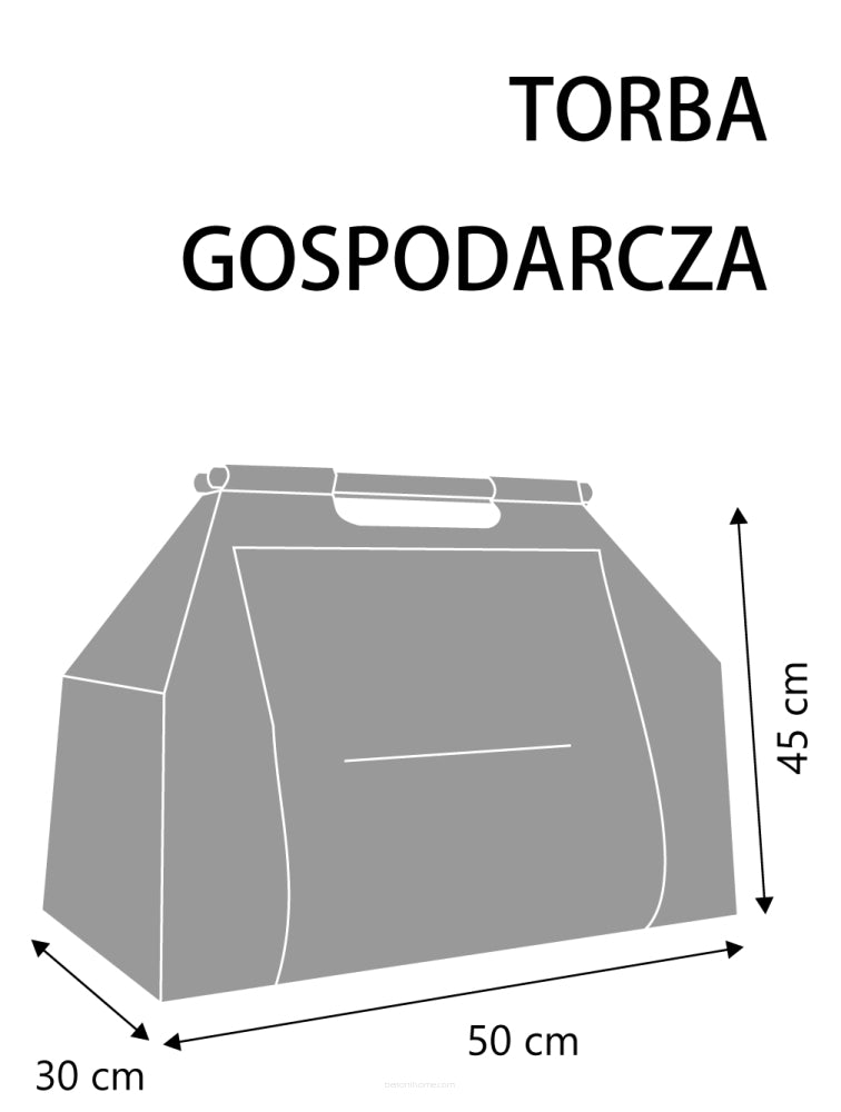 Taška na palivové dřevo Obdélníková taška na dřevo s rukojetí na přenášení Cube