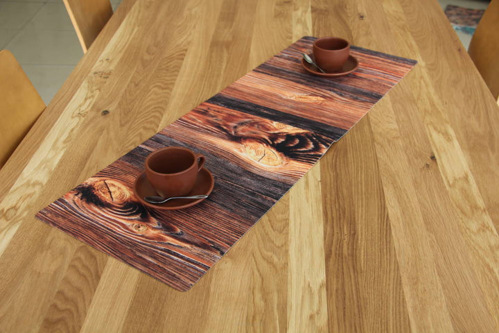 Stolní běhoun Ubrus Stolní páska Plstěný přehoz na stůl se vzorem Stolní dekorace Snadná péče 95 x 33 cm Dřevo