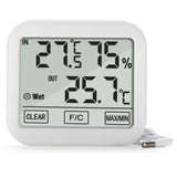 Meteostanice s venkovní sondou, délka kabelu 1,5 m, baterie 2xAA, GreenBlue  GB381