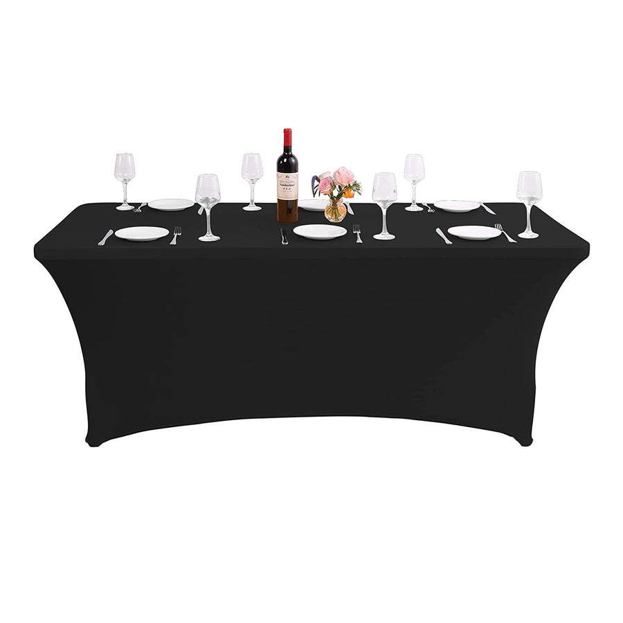 Elastický ubrus na cateringový stůl černý, 180x75x75cm, spandex, GB372