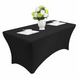 Elastický ubrus na cateringový stůl černý, 180x75x75cm, spandex, GB372