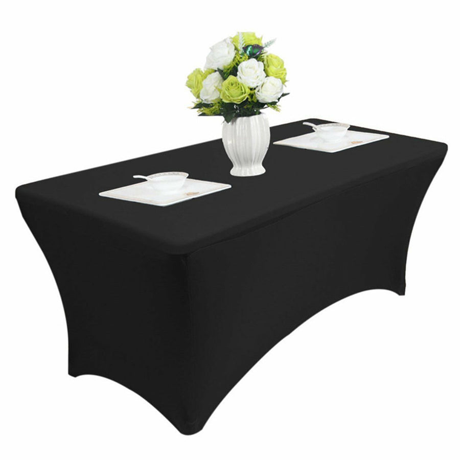 Elastický ubrus na cateringový stůl černý, 180x75x75cm, spandex, GB372