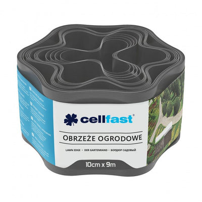 Zahradní obruby 10 cm x 9 m Cellfast - grafitová barva