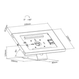 Maclean Reklamní držák na tablet, nástěnný/kancelářský držák se zámkem, 9,7"-11", iPad/iPad Air/iPad Pro, Samsung Galaxy Tab A/Tab A7/Tab S6 Lite, MC-475W