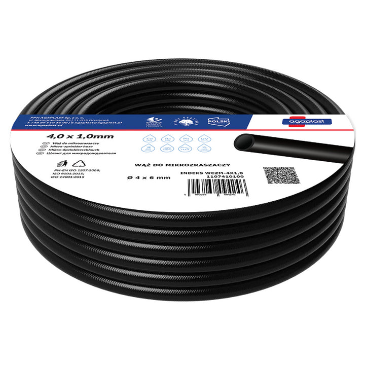 AGAPLAST Univerzální hadice pro mikropostřik 50mb, vnitřní průměr 4 mm