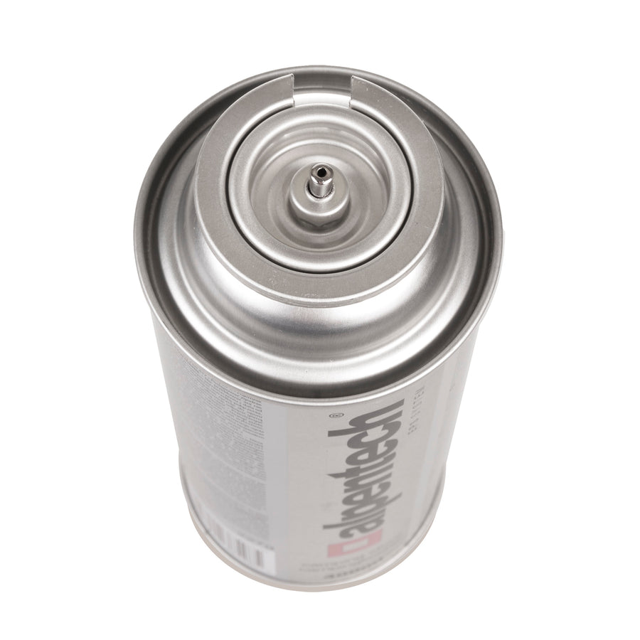 Plynová náplň 380 ml Alpentech, certifikát: Pi 0875, v souladu s normou EN 521, butan, provozní rozsah -5 °C až +40 °C, IK300