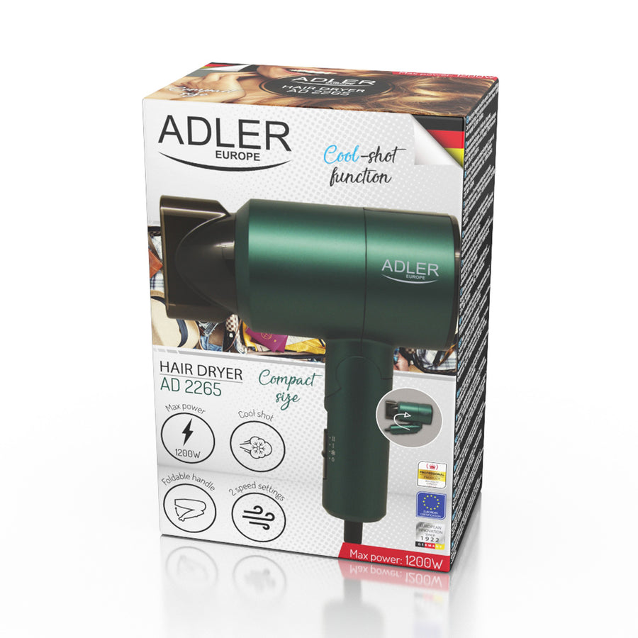 Malý fén na vlasy 1200W Adler AD 2265 se sklopnou rukojetí