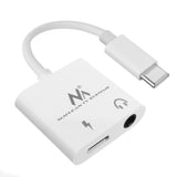 Adaptér USB Typ-C - 3,5mm mini jack z Power Delivery (PD) 30W Maclean, MCTV-848