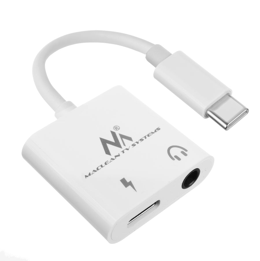 Adaptér USB Typ-C - 3,5mm mini jack z Power Delivery (PD) 30W Maclean, MCTV-848
