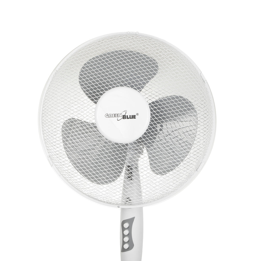 GreenBlue GB560 Podstavný podlahový ventilátor 16'' 40W oscilační 3 rychlosti nastavitelná výška 1,20m 1,5m kabel UK zástrčka