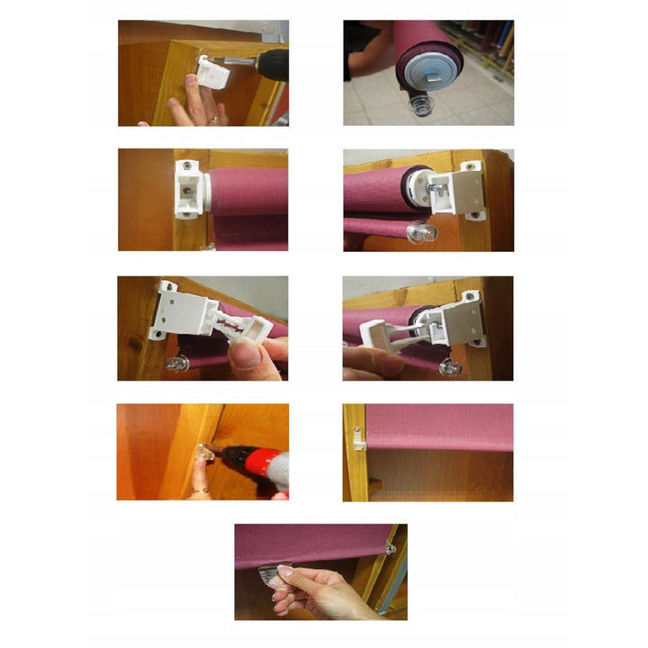 Kompletní sada pro rolety/žaluzie na háček včetně pružiny