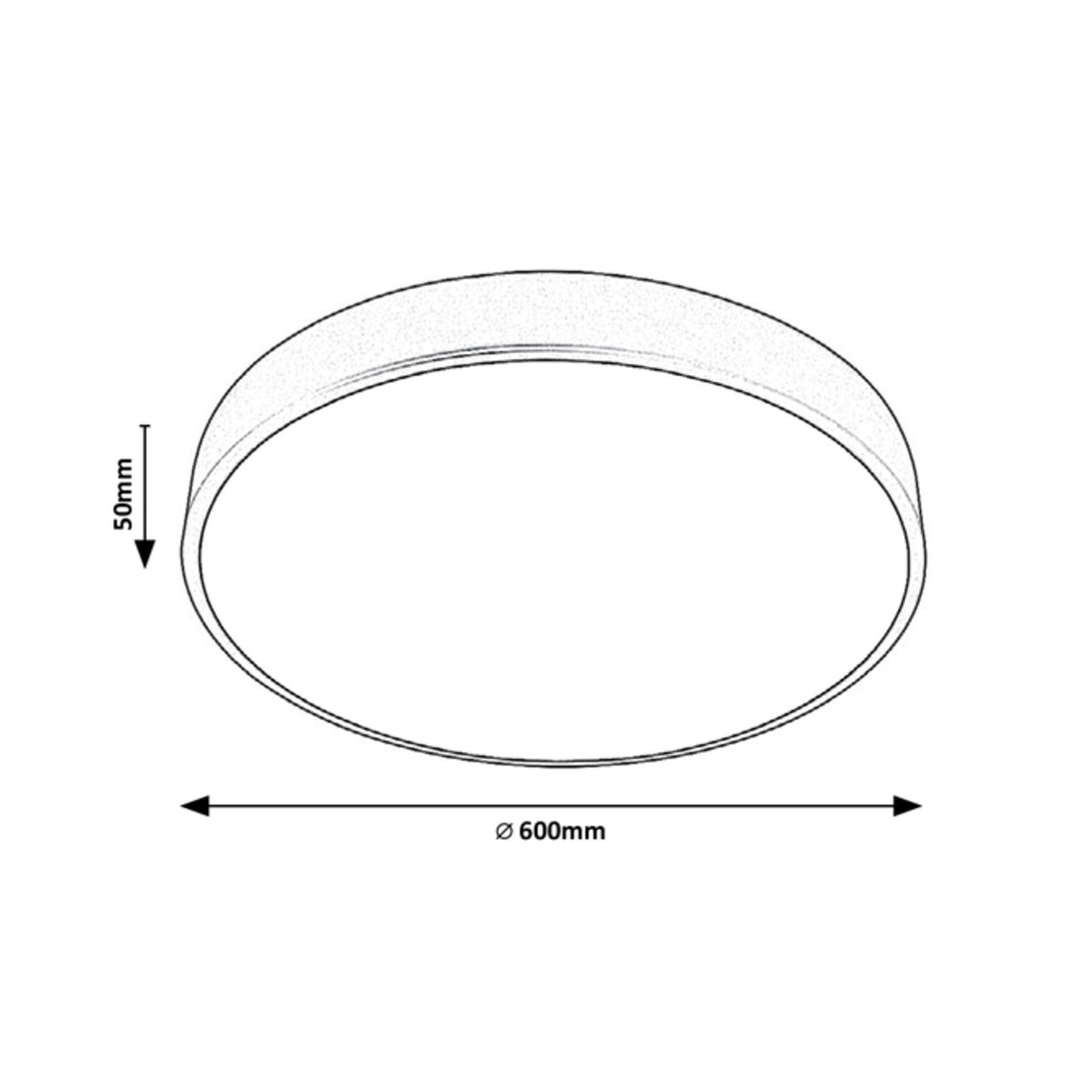 Stropní svítidlo Tesia LED 60W, m. černá, D60cm - plafón