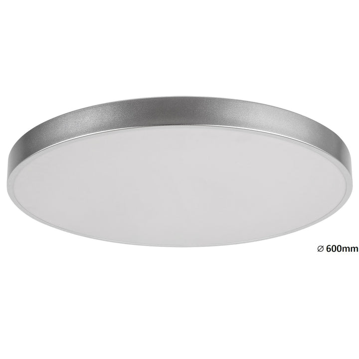 Stropní svítidlo Tesia LED 60W, stříbrná, D60cm - plafón