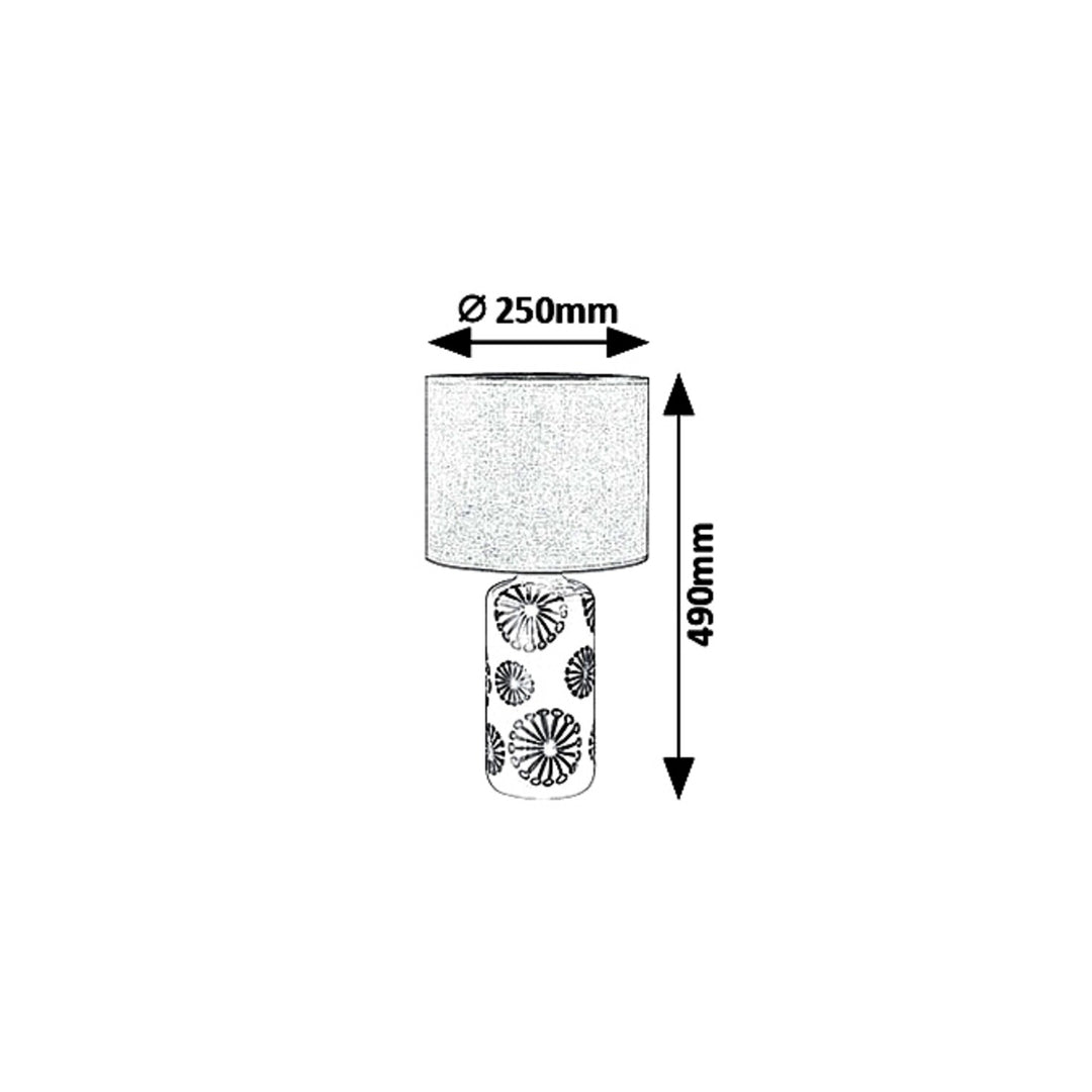 Stolní lampa Ginger, stolní E27 1x MAX 60W, stříbrná/šedá