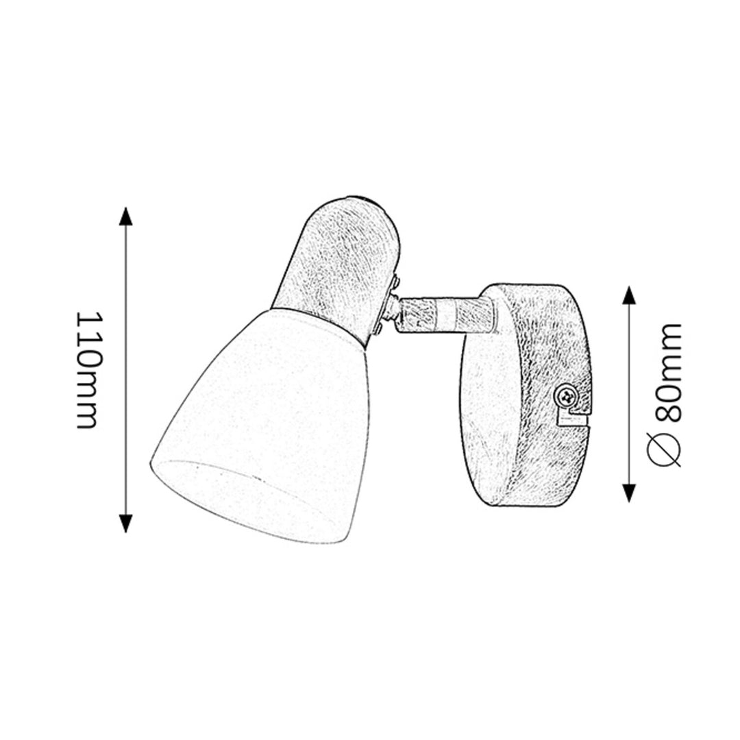 Nástěnná lampa Soma spot E14 1x40W antic hnědá krémová