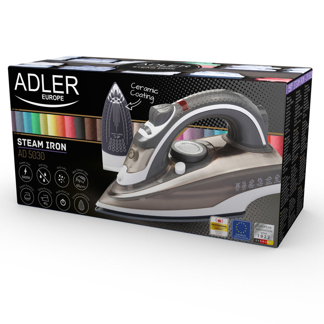 Adler AD 5030 Samočisticí keramická žehlička 3000 W