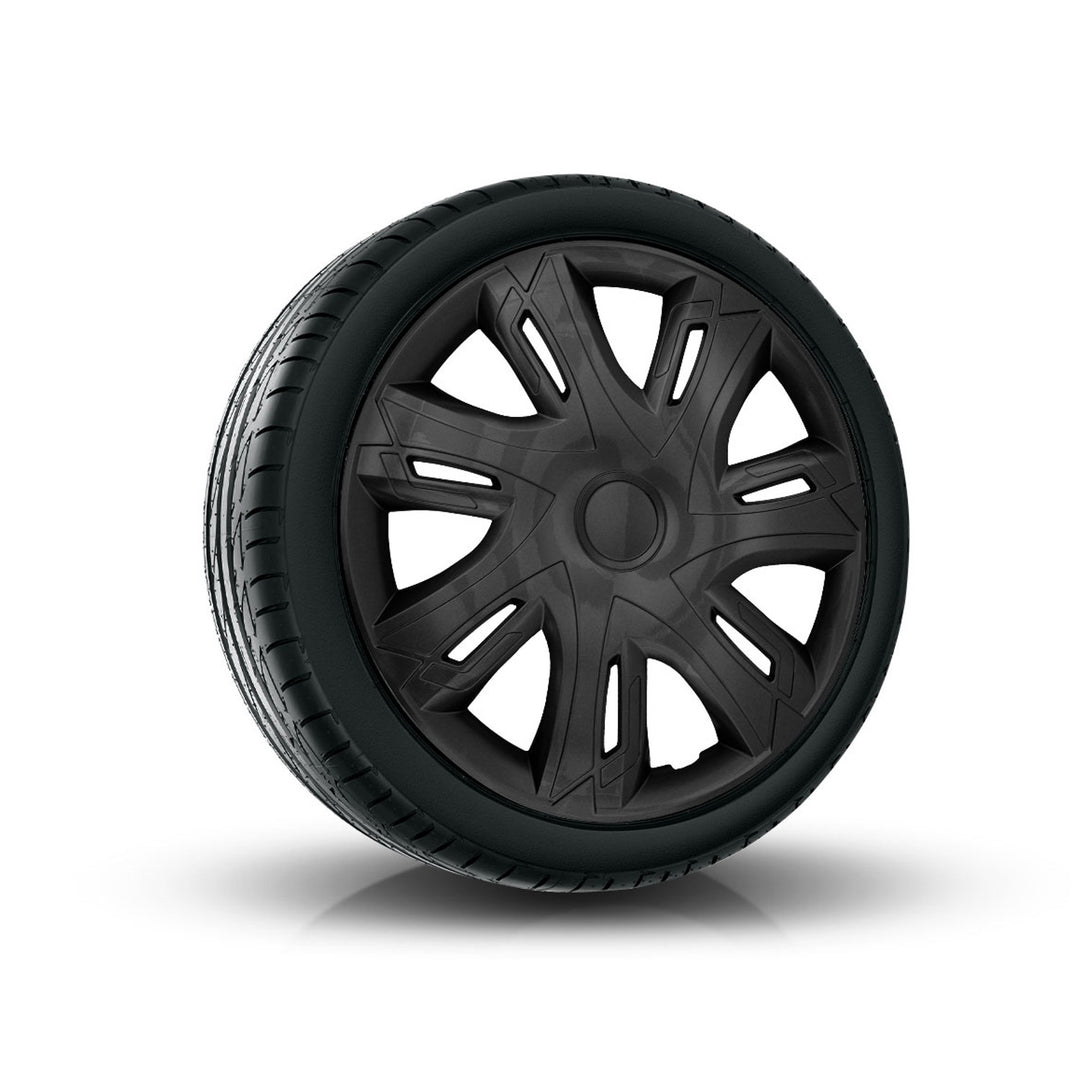 Poklice na kola 14" N-Power plastová. černá matná, 4 kusy