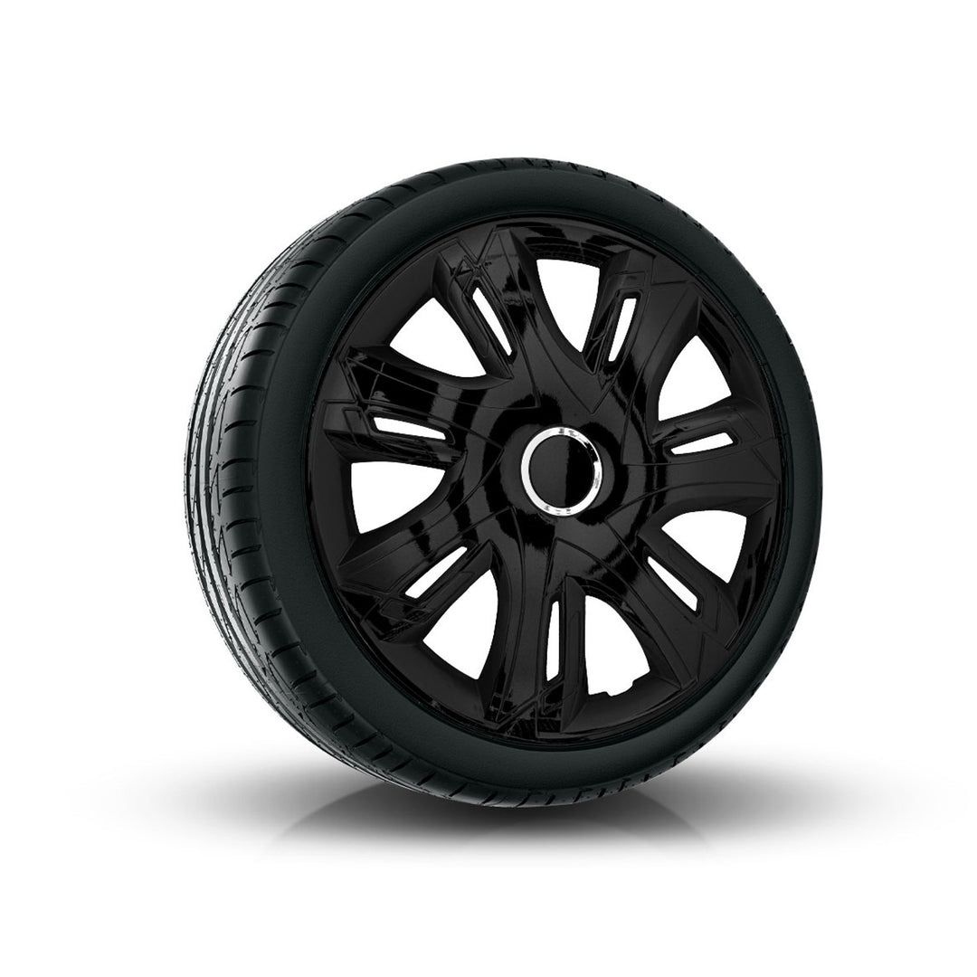 Poklice na kola 16" Supernova plastová, černě lakovaná, 4 kusy