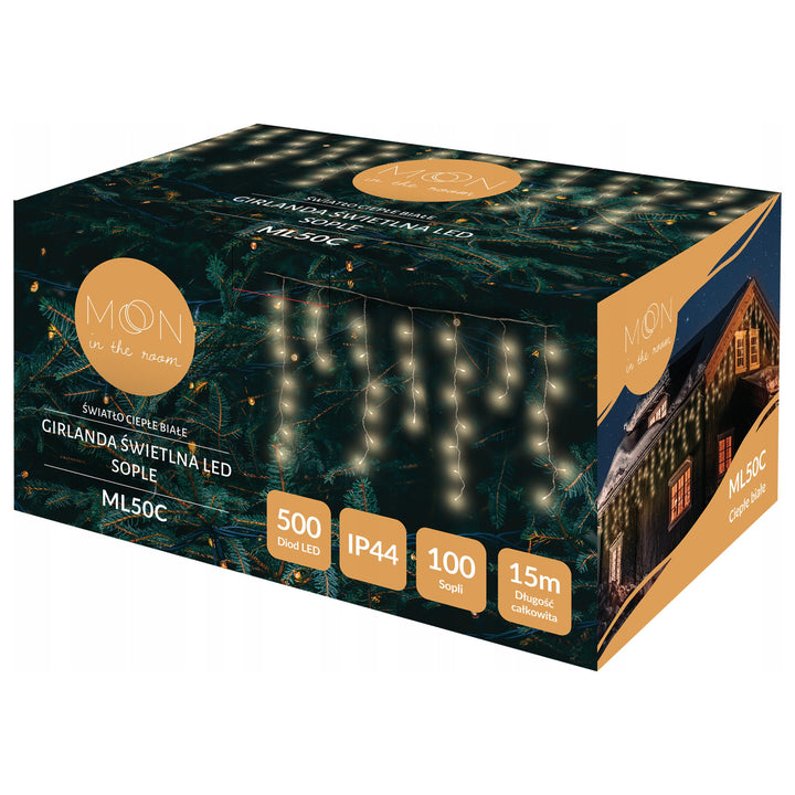 Světelný věnec ML50C 100 ks 500 Led 15m teplá bílá IP44