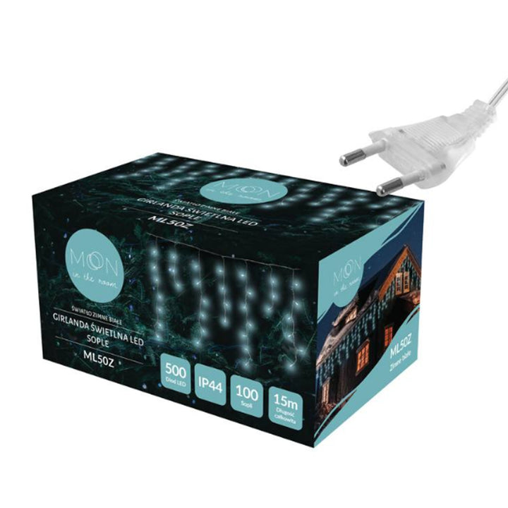 Světelná girlanda ML50Z 100 rampouchů 500 LED 15m studená bílá IP44