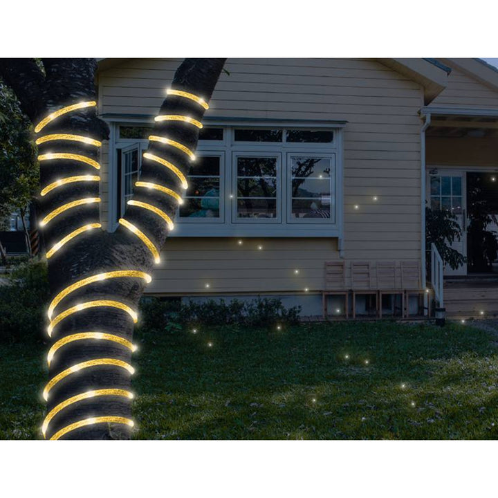 Dekorační šňůra ML54GC 100LED 10m s třpytkami zlatá teplá bílá IP44