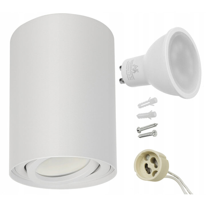 Maclean Round Plafond White MCE422 + LED žárovka GU10 5W 4000K