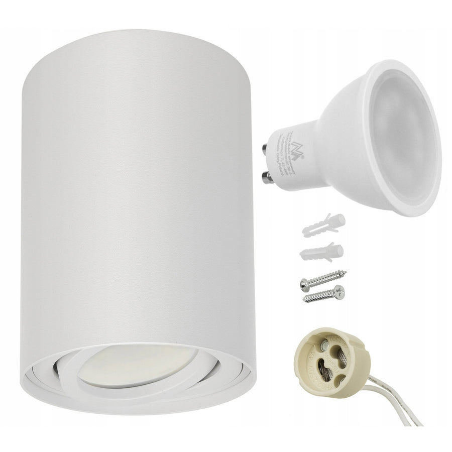 Maclean Round Plafond White MCE422 + LED žárovka GU10 5W 4000K