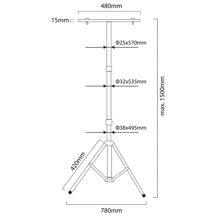 2x halogenový reflektor MCE550 bílý 4000 lm + stojan MCE583