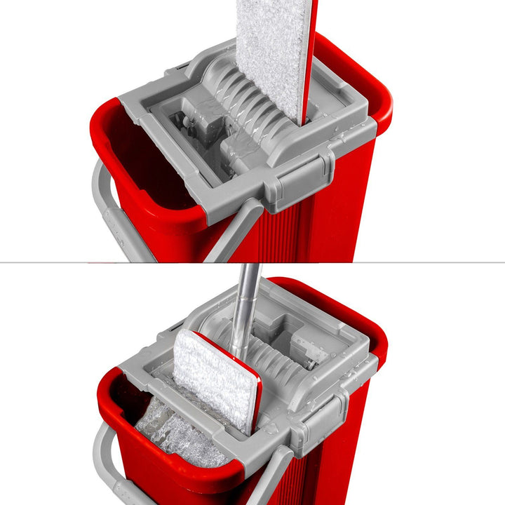 Automatický plochý kbelík na mop+3 vložky z mikrovlákna