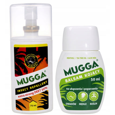 Mugga Strong 50% Deet na komáry a klíšťata + Mugga Balm