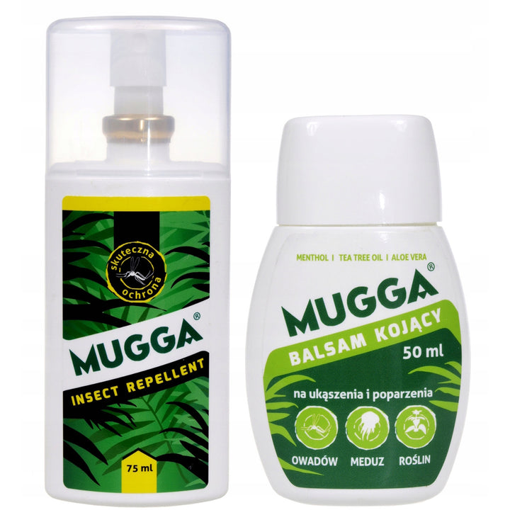 Mugga spray 9,5% 75ml na komáry klíšťata + Zklidňující pleťová voda 50ml