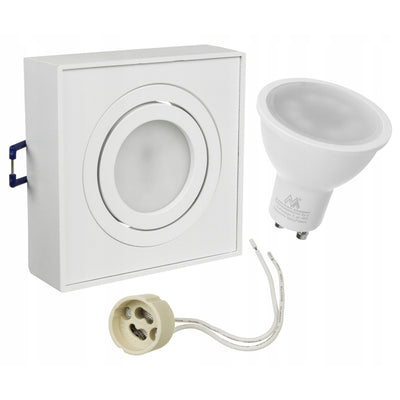 Zápustné svítidlo MCE464 W 7W + Led GU10
