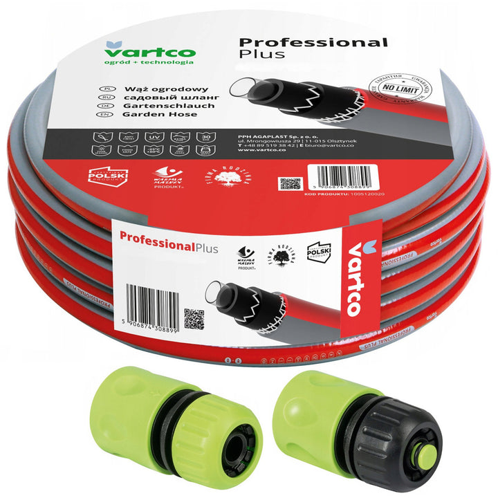 Zahradní hadice 6 vrstev 30m 1/2" Vartco Professional Plus + spojky