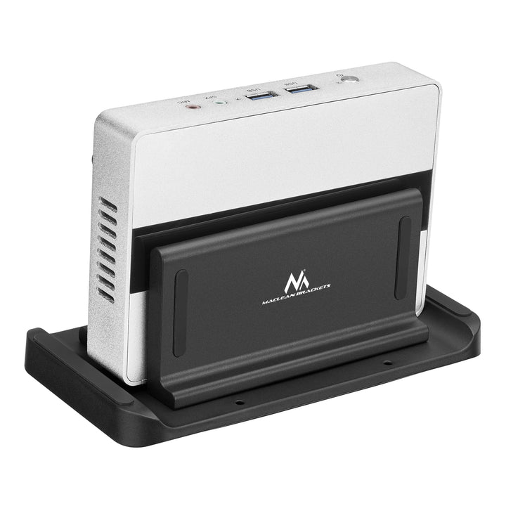 Maclean Thin Client / Mini PC Terminal Holder, černý, vhodný pro držáky VESA, volně stojící, MC-454