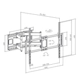 Ekonomický držák na TV Maclean, max. VESA900x600, 60-120", 120 kg, černý, MC-482