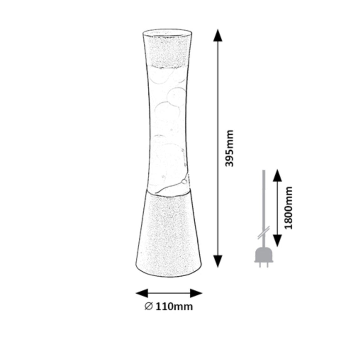 Minka,lavalamp Gy6.35 20W, 39,5 cm stříbrná modrá - dekorativní lampa