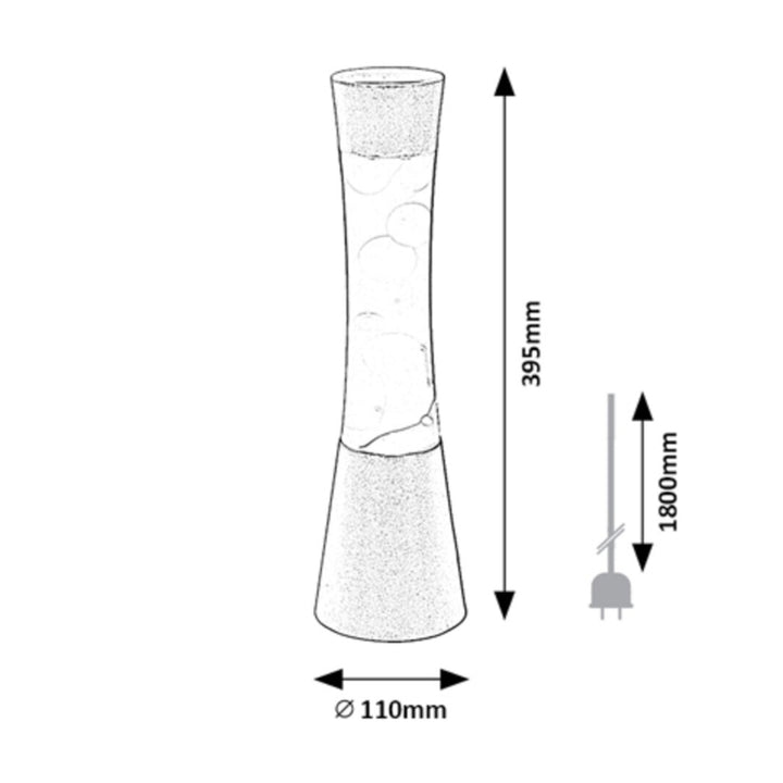 Minka,lavalamp Gy6.35 20W, 39,5 cm stříbrná modrá - dekorativní lampa