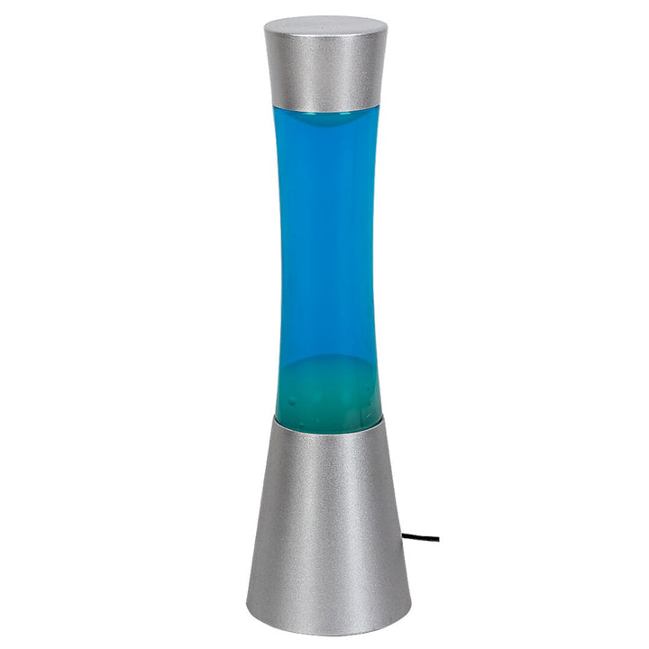 Minka,lavalamp Gy6.35 20W, 39,5 cm stříbrná modrá - dekorativní lampa