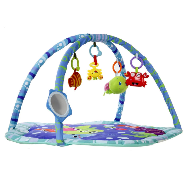 Vzdělávací plyšová podložka Sofr Safe Baby Kids Toy Turtle Fish Crab Mirror